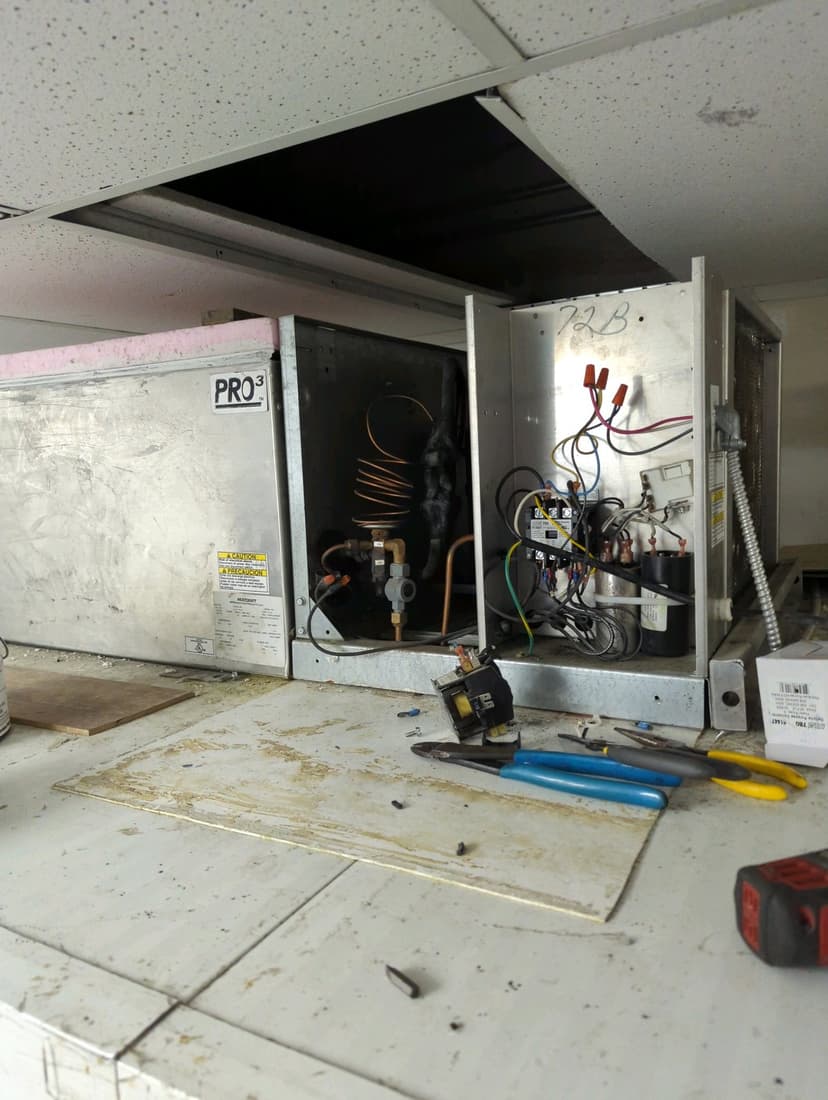 Mechanical repair work in progress